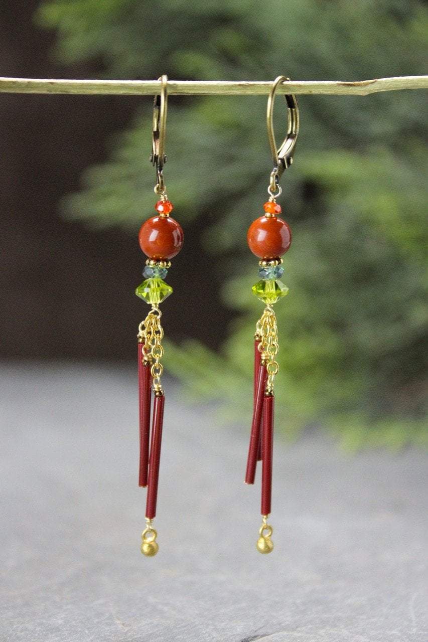Earrings Default Elegant Vintage Bead Earrings je442