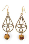 Earrings Default Fair Trade Gold Wire and Batik Earrings je186
