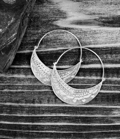 Earrings Default Hill Tribe Silver Flower Earrings Je280