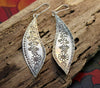 Earrings Default Hill Tribe Silver Leaf Earrings je338