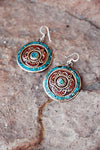 Earrings Default Round Coral and Turquoise Earrings je141