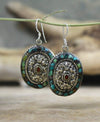 Earrings Default Traditional Silver and Turquoise Tibetan Earrings je184