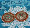 Earrings Default Traditional Tibetan Earrings With Filagree je123
