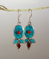 Earrings Default Traditional Turquoise and Coral Earrings je159