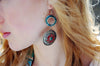 Earrings Default Turquoise and Coral Tibetan Circle Earrings je165