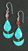 Earrings Default Turquoise Moon Earrings je051