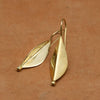 Earrings Gold Vermeil Leaf Earrings JE529
