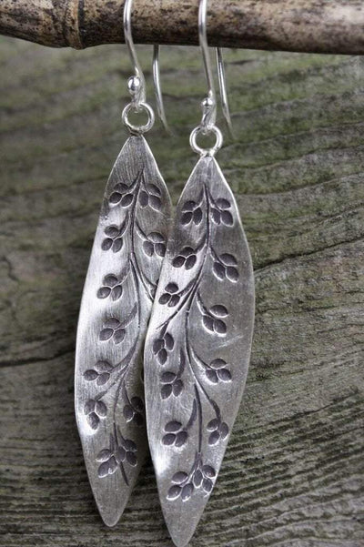 Earrings Organic Silver Petals Earrings JE362