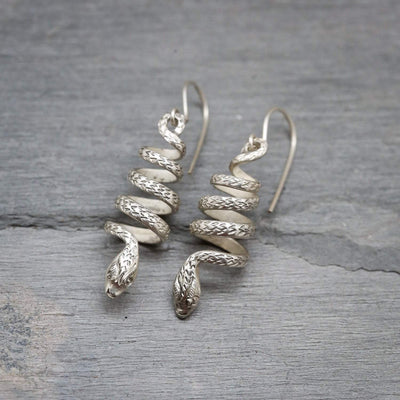 Earrings Sterling Silver Snake Earrings JE530