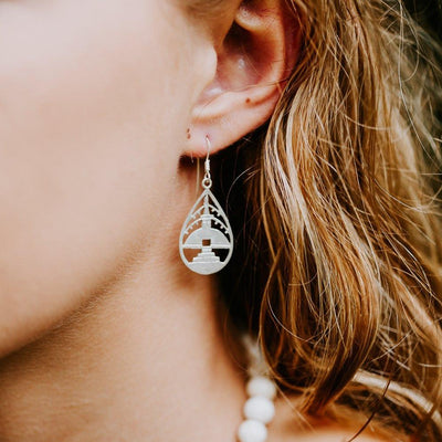 Sterling Silver Stupa Earrings
