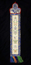 Fabrics,Tibetan Style,Under 35 Dollars,Home Default Eight Auspicious Symbols Banner in Blue fb428