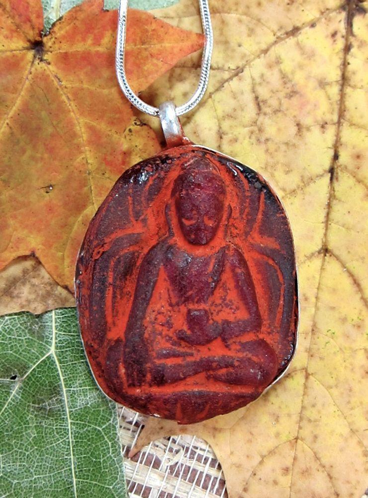 Gifts,Jewelry,Buddha Default Vintage Glass Buddha Set in SIlver jp148