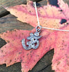 Gifts,Jewelry,New Items,Om,Mother's Day Default Pave Diamond Sterling Silver OM Necklace jn380
