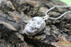 Gifts,Jewelry,One of a Kind,New Items,Buddha,Skulls,Tibetan Style,Men's Jewelry Default White Jasper and Sterling Skull Pendant jp389