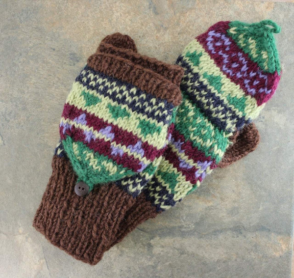 Himalayan Convertable Wool Mittens - DharmaShop