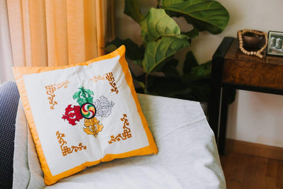 Home Default Double Dorje Embroidered Pillow home002