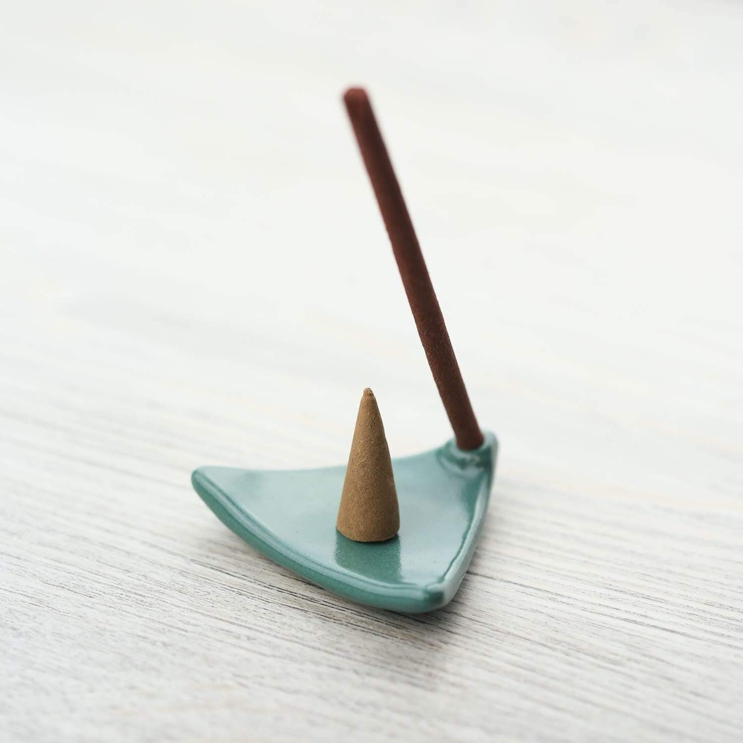 Ceramic Triangle Incense Burner - DharmaShop