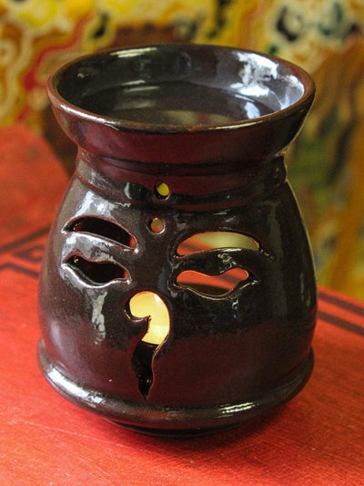 Incense Default Clay Buddha Eyes Oil Incense Burner iz027