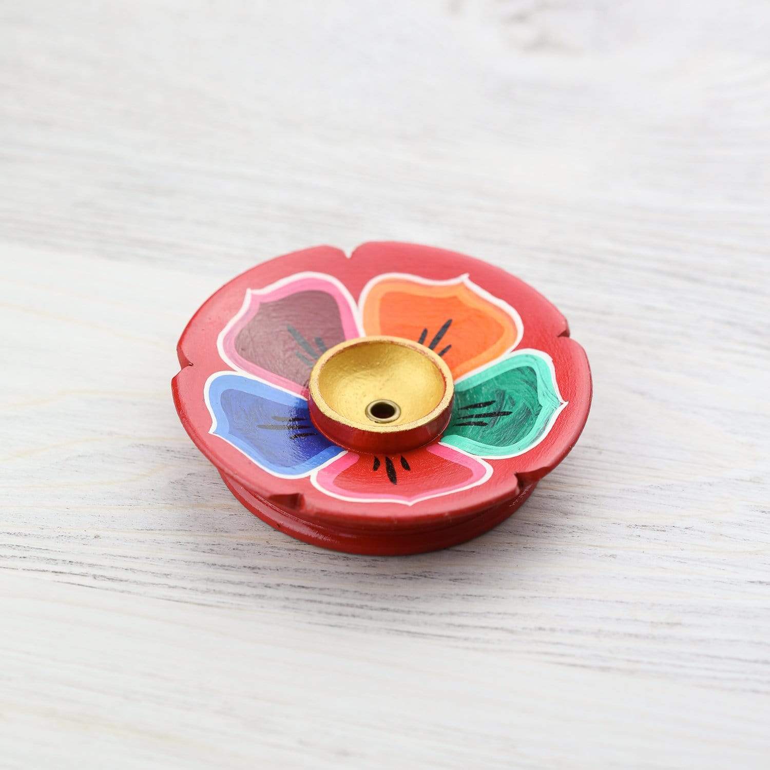 Incense Default Painted Lotus Incense Burner iz017