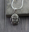 Jewelry,Buddha,Under 35 Dollars,Men's Jewelry Default Buddha Head Silver Pendant jp025