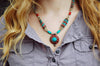 Jewelry Default Coral and Turquoise Multi-Strand Bead Necklace jn174
