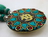 Jewelry Default Pressed Turquoise Traditional Tibetan Necklace jn048