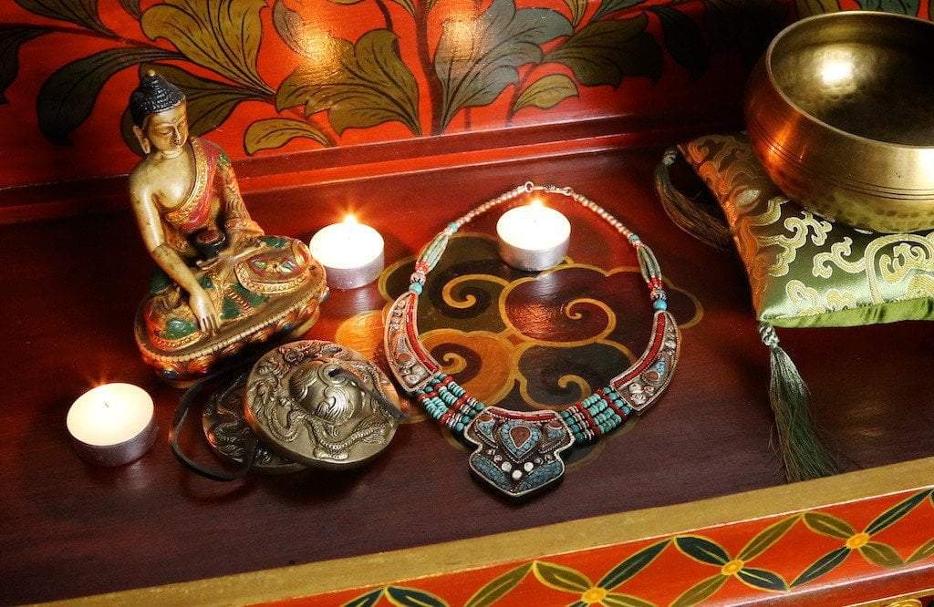 Jewelry Default Vintage Beads Tibetan Traditional Necklace jn315