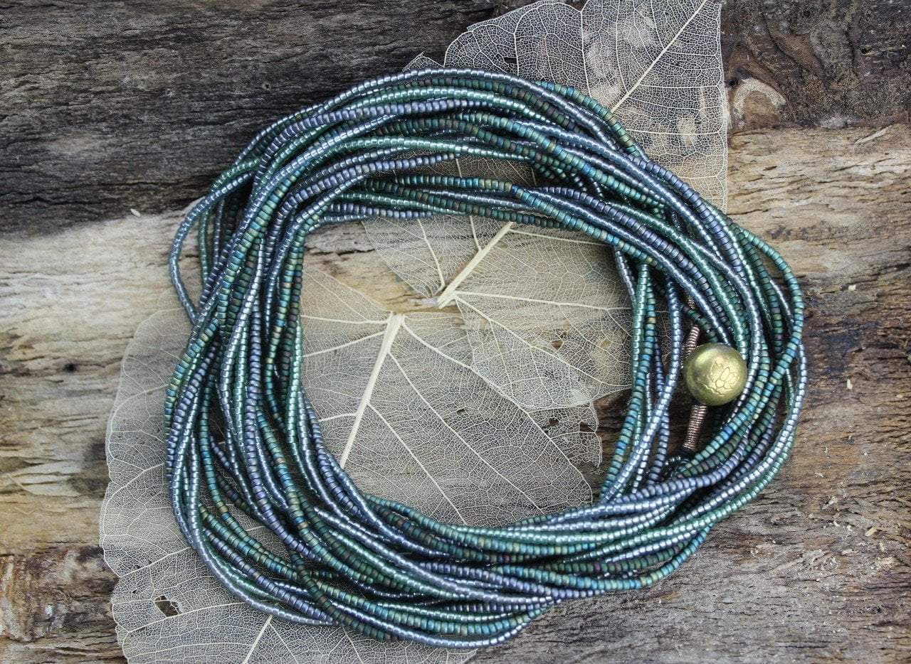 Jewelry,Gifts,New Items,Mother's Day Default Sea-colored Multi Strand Necklace jn348