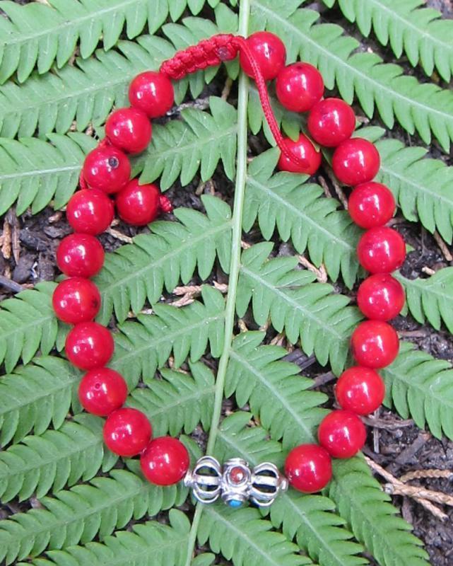 Jewelry,Mala Beads,Tibetan Style,Men's Jewelry Default Coral Dorje Wrist Mala wm046