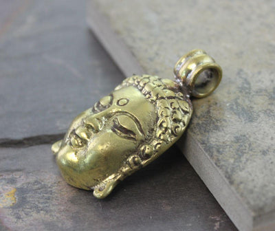 Jewelry,New Items,Buddha Default BIG Brass Buddha Pendant jp231