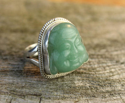 Jewelry,New Items,Buddha Default Hand Carved Jade Happy Buddha Ring Size 8 jr197