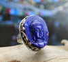 Jewelry,New Items,Buddha,Men's Jewelry Default One of a Kind, Hand Carved Lapis Buddha Ring jr150