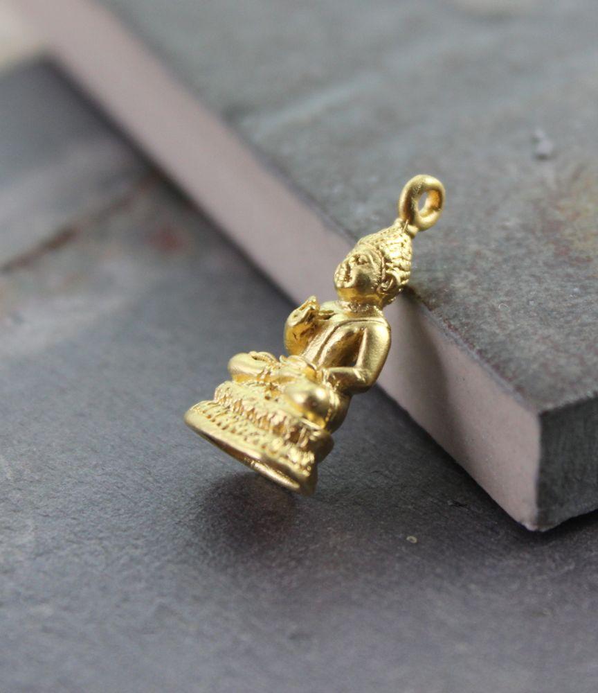 Gold Small Thai Buddha Pendant DharmaShop - Main Image