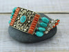 Jewelry,New Items Default Coral and Turquoise Tibetan Bracelet jb162