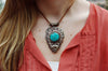 Jewelry,New Items Default One-of-a-Kind Round Turquoise Stone Pendant jp308