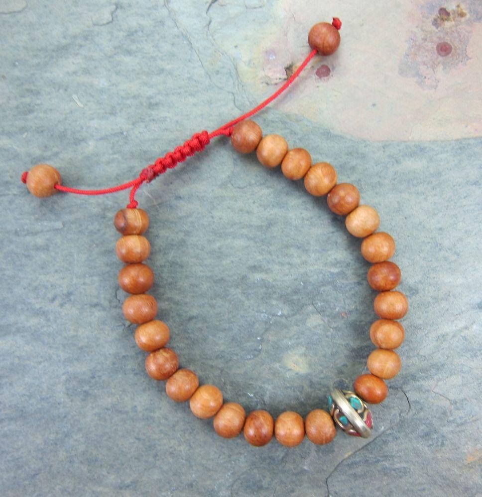 Jewelry,New Items Default Sandalwood Wrist Mala with Vintage Bead wm057