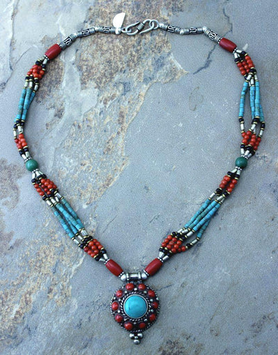 Jewelry,New Items Default Shigatse Coral necklace jn084