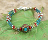 Jewelry,New Items Default Tibetan Beaded Coral and Turquoise Bracelet jb076