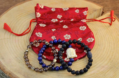 Jewelry,New Items,Gifts,Buddha,Men's Jewelry Default Buddha Dharma Sangha Bracelet Stack wm332