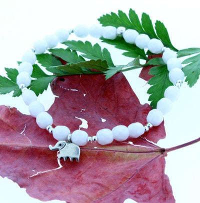 Jewelry,New Items,Gifts Default White Glass Ganesh Bracelet wmchristy9