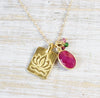 Jewelry,New Items,Gifts,Mother's Day,Tibetan Style,The Gold Collection Default Gold Lotus Nobility Necklace Jn417