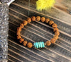 Jewelry,New Items,Gifts,Mother's Day,Turquoise Default Rudraksha Turquoise Bracelet jb471