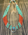 Jewelry,New Items,Gifts,Mother's Day,Turquoise Default Tribal Turquoise Necklace jn435