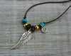 Jewelry,New Items,Gifts,Om,Under 35 Dollars,Men's Jewelry Default Flying OM Corded Necklace jn399
