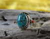 Jewelry,New Items,Gifts,Tibetan Style,Mother's Day,Turquoise 7 Bold Statement Turquoise Ring jr163.7