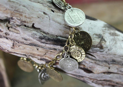 Jewelry,New Items,Gifts,Under 35 Dollars Default Coin bracelet jb128