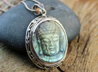 Jewelry,New Items Large Labradorite Buddha Head Pendant jpbuddha20