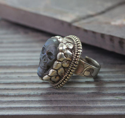 Jewelry,New Items,Men's Jewelry Default Amazing Mens Hand Carved Tibetan Skull Ring jr064