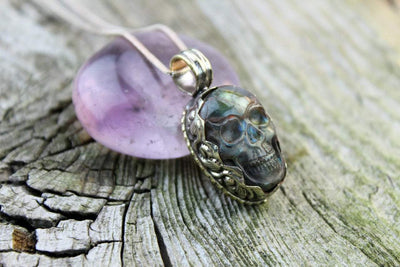 Jewelry,New Items,Men's Jewelry Default Labradorite Skull Pendant jp527