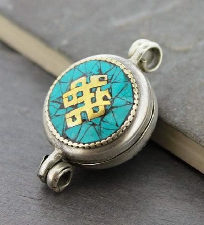Jewelry,New Items,Men's Jewelry Tibetan OM Gau with Eternal Knot ga042